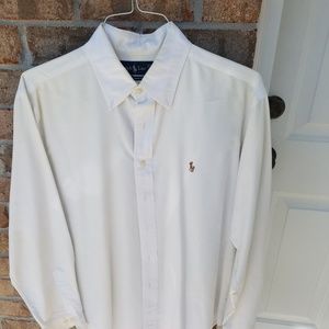 Polo button up white 16 neck size 34/35